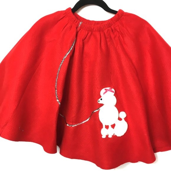 1950’s Style Red Poodle Skirt Felt New Old Stock - Picture 2 of 5
